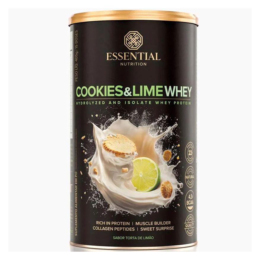 Essential Nutrition Cookies & Lime Whey Isolado e Hidrolisado (405g)