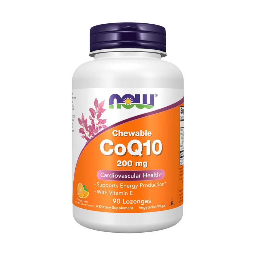 Now Foods Coq10 200mg Vitamina e 90 Pastilhas Suplemento