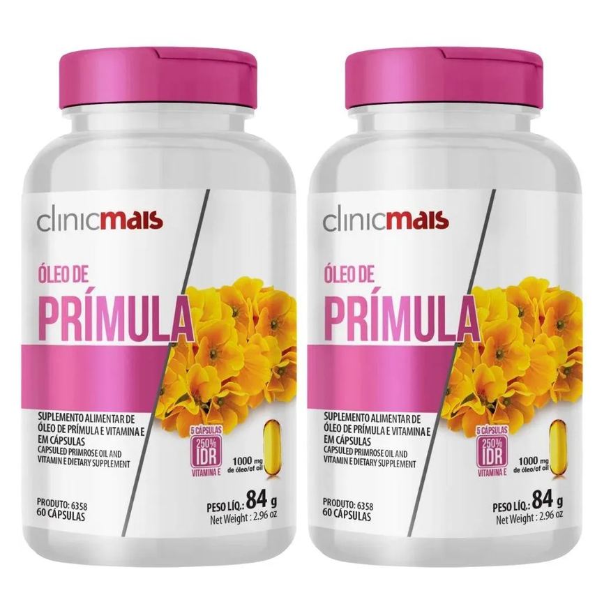 Clinic Mais Kit 2X Óleo de Prímula 1000mg 60 Cápsulas - Clinicmais