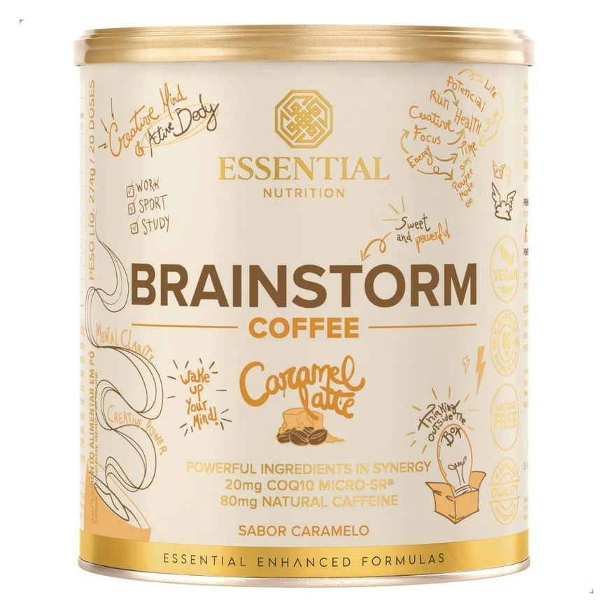 Essential Nutrition Brainstorm Coffee Energia 186g Caramelo