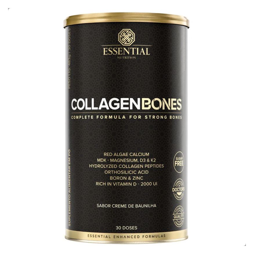 Essential Nutrition Collagen Bones 483g Nutrição dos Ossos Baunilha