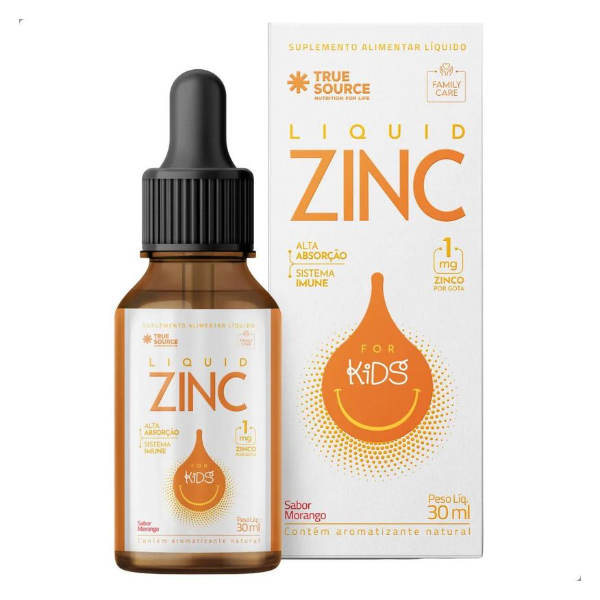 True Family Care Zinc Liquid For Kids 30ml Gotas Source Morango