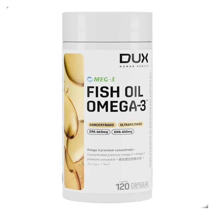 Dux Ômega 3 Fish Oil Epa Dha 120 Capsulas Nutrition Natural