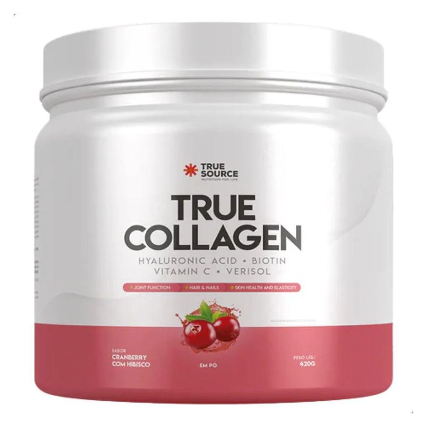True Collagen Saúde e Beleza Pele Cabelo e Unha 390g True Cranberry COM Hibisco