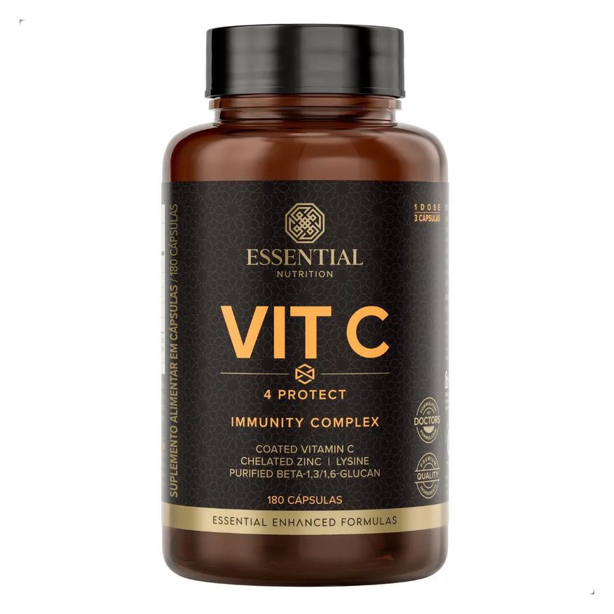 Essential Nutrition Vit C Vitamina C Immunity 4 Protect 180 Capsulas Essential Natural