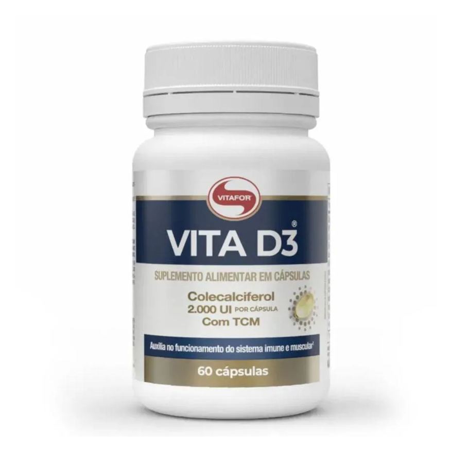 Vitafor Vitamina D3 2.000Ui com Tcm 60 Capsulas Natural