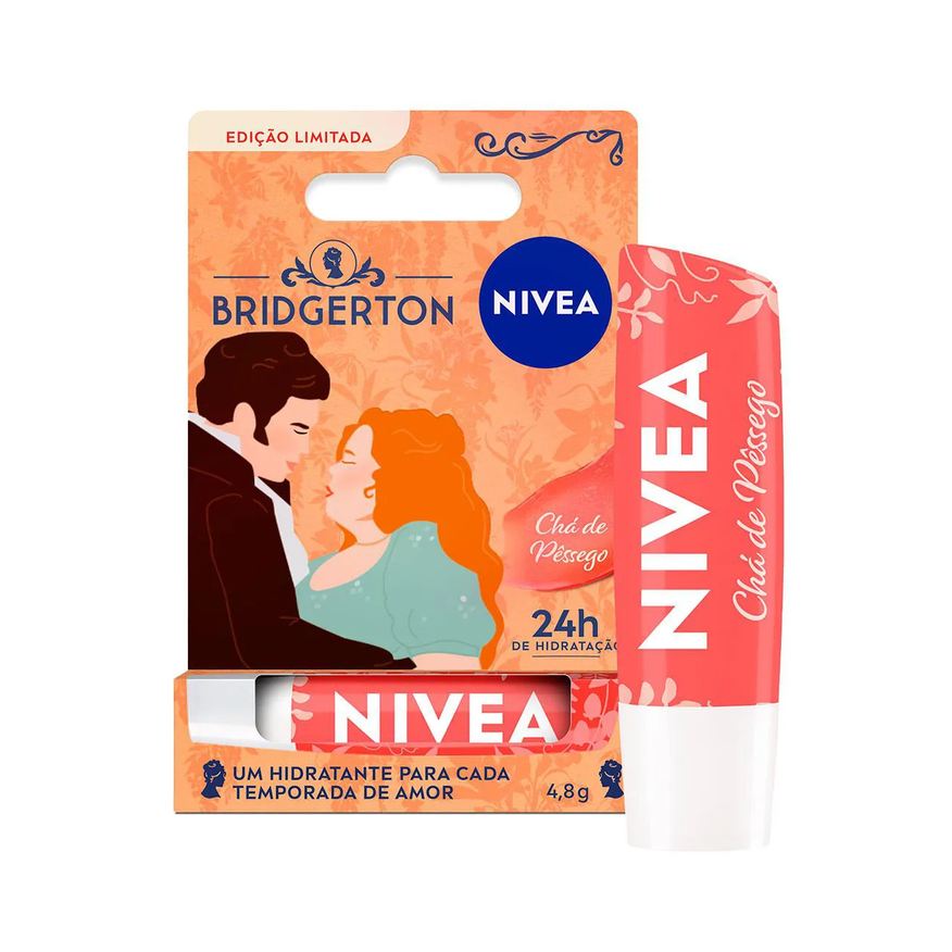 Nivea Hidratante Labial Bridgerton Chá de Pêssego 4,8g