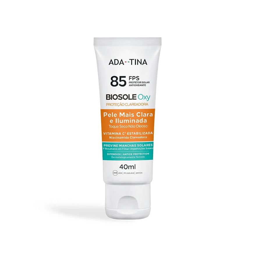Ada Tina Biosole Oxy Fps 85 - Protetor Solar Clareador 40ml
