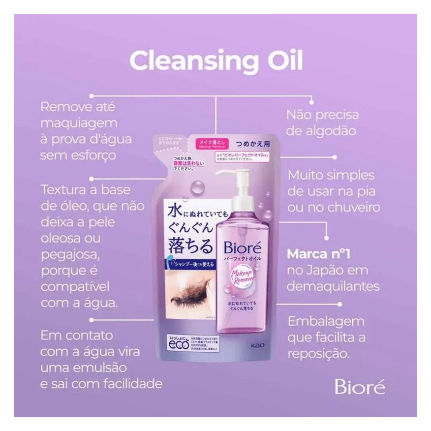 Óleo Bioré Demaquilante Facial - Cleansing Oil Refil 210ml