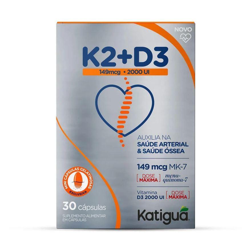 Katigua Vitamina K2 +Vitamina D3 - 30 Cáspulas Gelatinosas - Katiguá