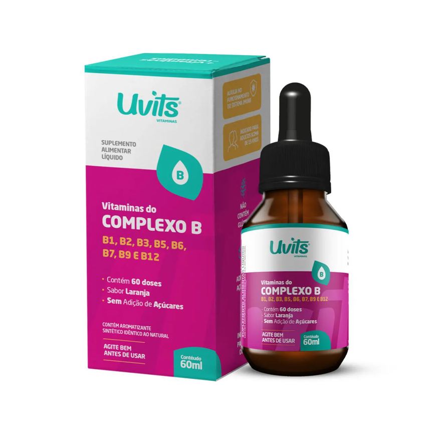 Uvits Vitamina Complexo B Liquida com 60 Doses