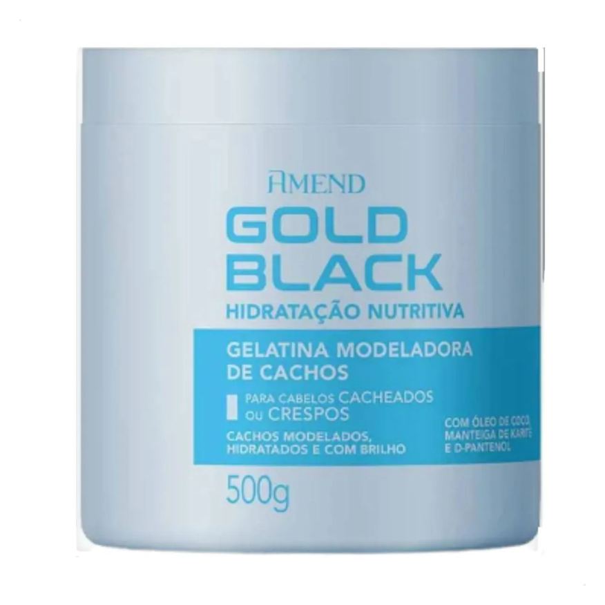 Amend Gold Black Hidratacao Nutr Gelatina Cachos 500g - 1608
