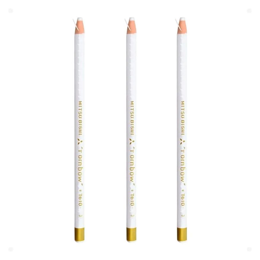 Mitsubishi Kit Rainbow: 3Lápis Dermatográfico Branco 7610-1