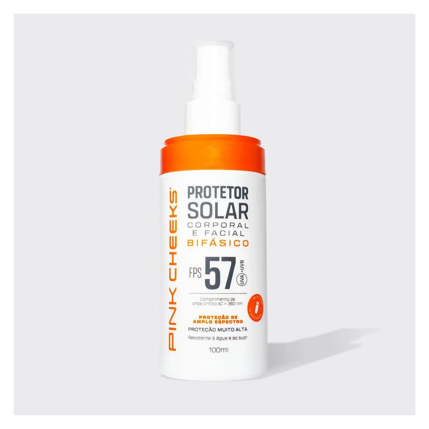 Pink Cheeks Protetor Solar Corporal Facial Bifasico Fps 57 Fpuva 30