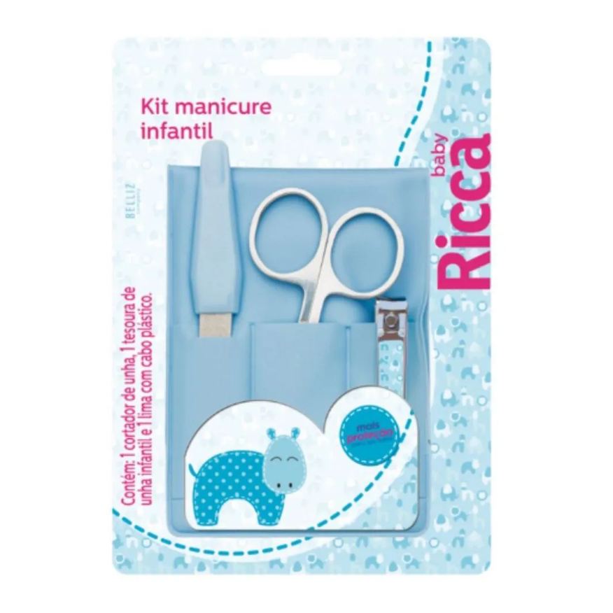 Belliz Kit Manicure Infantil Ricca Azul Cod.1088