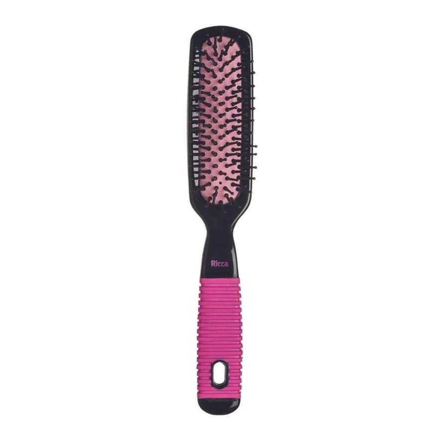 Ricca Escova Reta Black & Pink Cód.2410