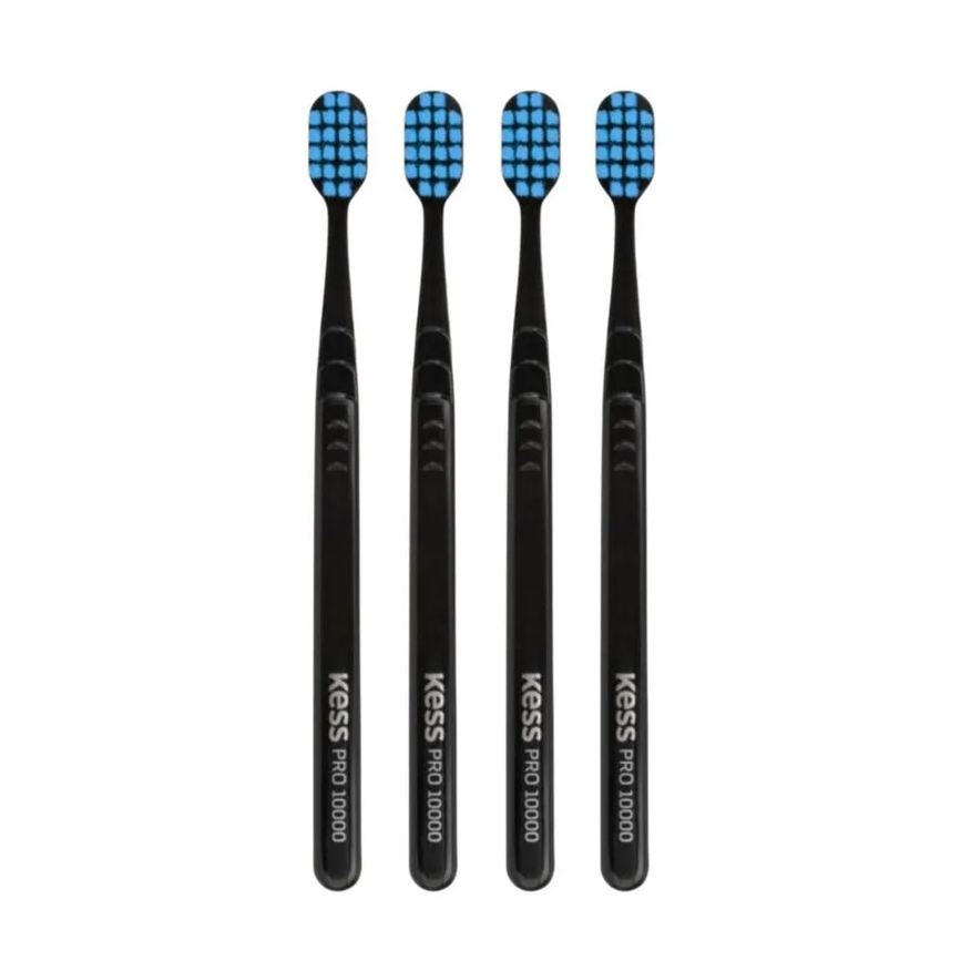 Belliz Kit Escova Dental Extra Macia Kess Pro 10K Azul C/4