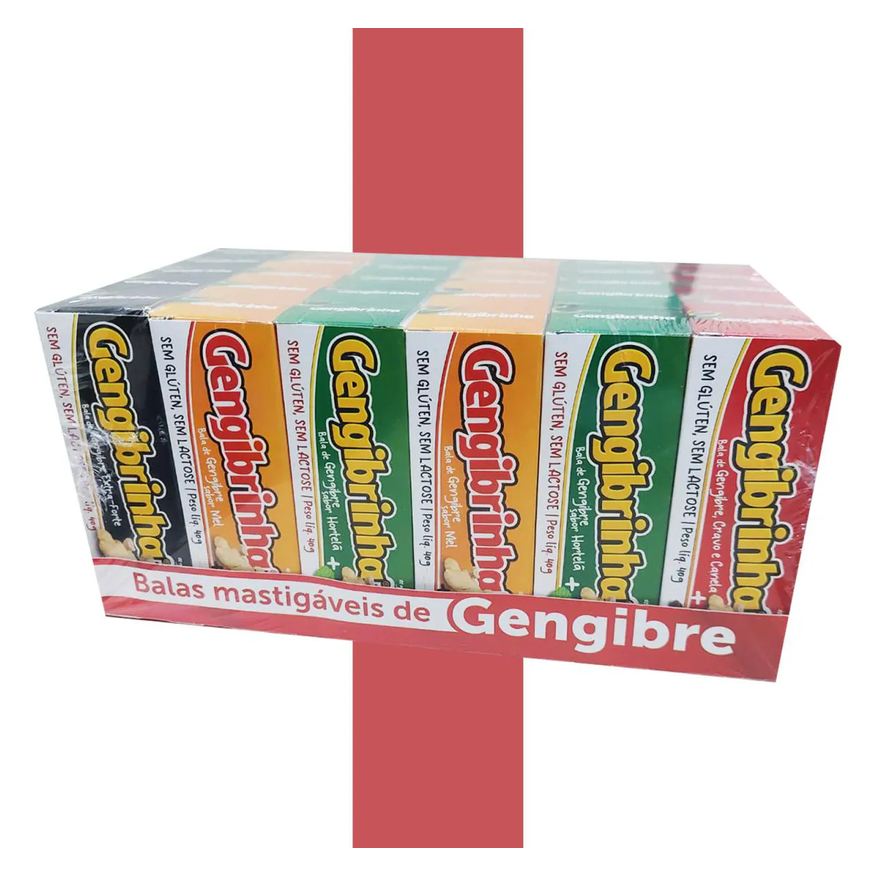Gengibrinha Balas Gengibre Mastigáveis Sortidas 30Un. de 40g