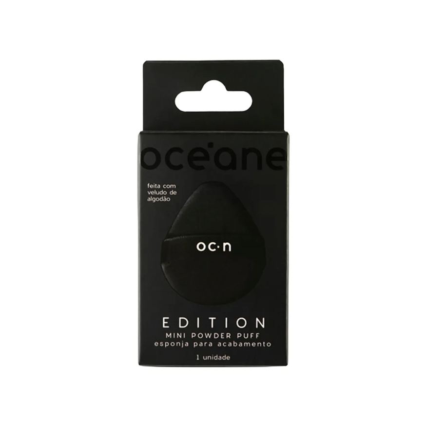 Océane Mini Esponja para Acabamento Powder Puff Preto 1 Unidade