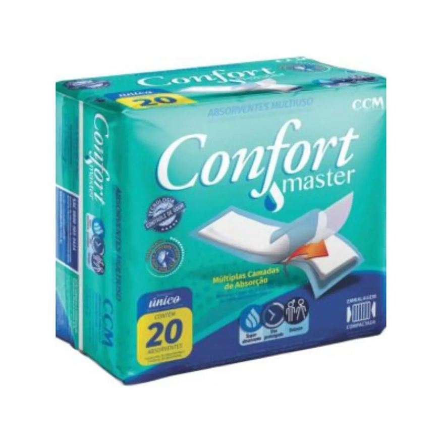 Confort Master Absorvente Geriatrico Pacote C/20 Unidades Kit com 10 Pacotes