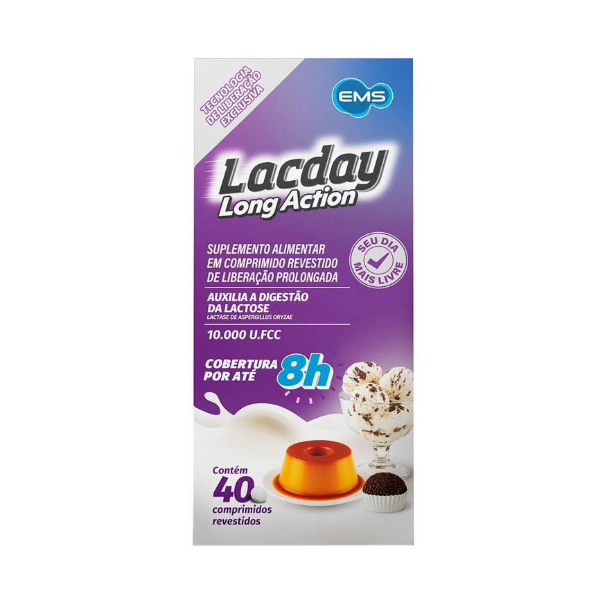 Lacday Suplemento Alimentar de Lactase Long Action com 40 comprimidos