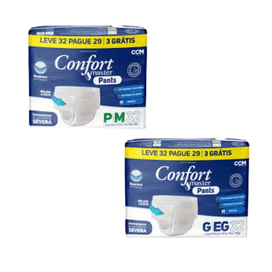 Confort Master Fralda Pants Economico G/Eg com 32 Unidades