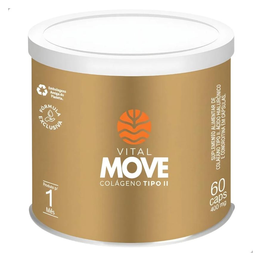 Vital Âtman Move Colágeno Tipo 2 Joint 400mg 60 Capsulas Vital Atman Natural