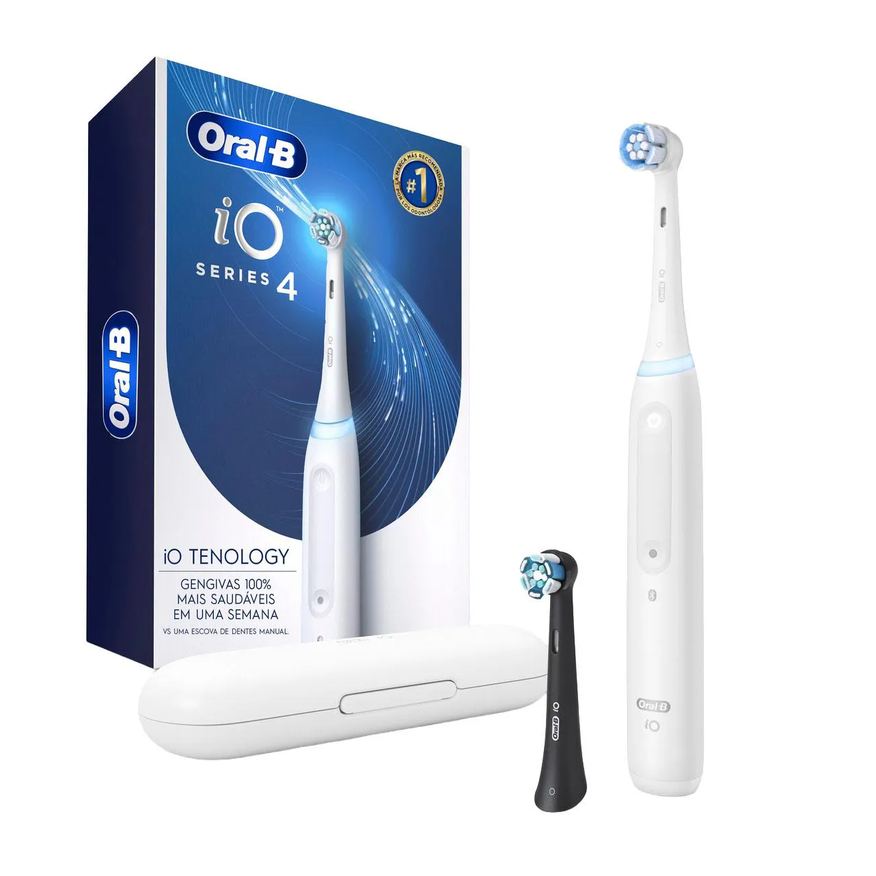 Oral B Escova de Dente Elétrica IO Series 4 1 Cabo + 2 Refis