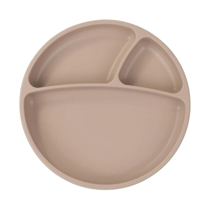 Minikoioi Prato Infantil de Silicone com Divisórias e Sucção Portions Bublle Beige
