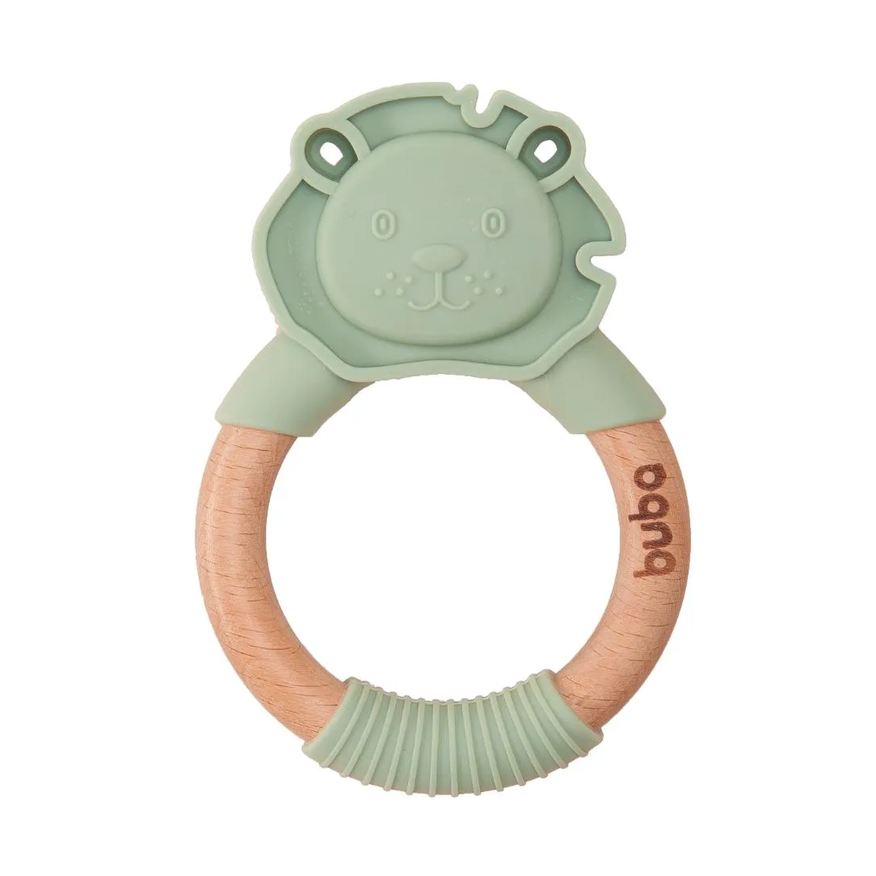 Buba Mordedor Leão em Silicone e Bambu Verde