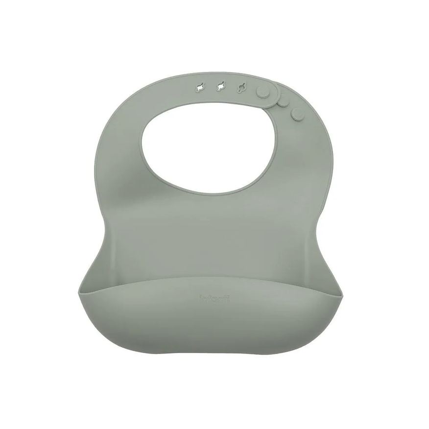 Infanti Babador de Silicone com Pega Migalhas Piccolo Verde