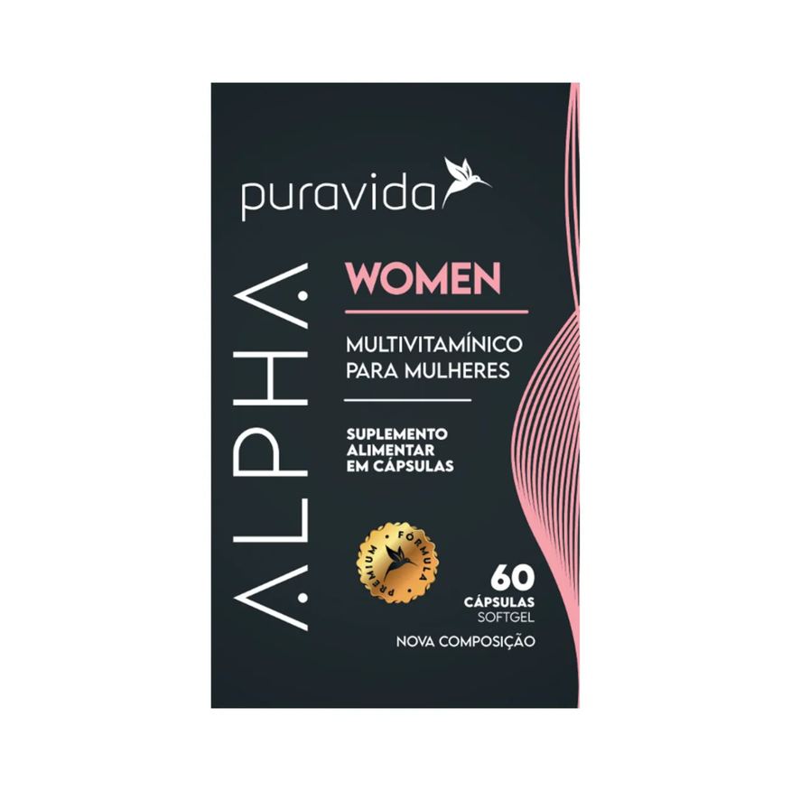Puravida Polivitamínico Alpha Women Mulher 60 cápsulas