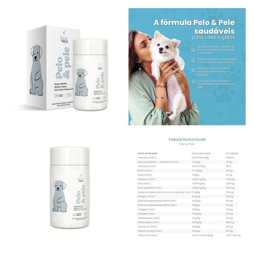 Pelo e Pele Ômega 3 + Aminoácidos + Zinco + Vitaminas 900mg