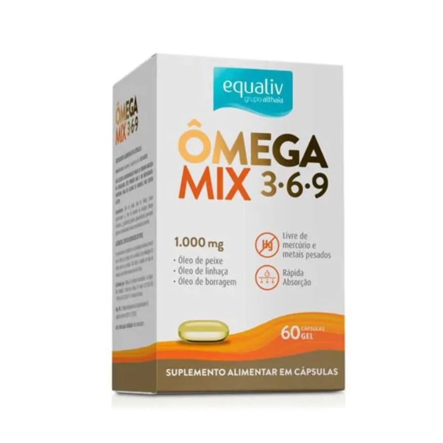 Equaliv Ômega Mix 3,6,9 60 Cápsulas Saúde e Equilíbrio