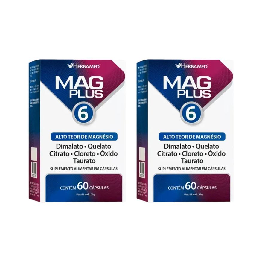Herbamed Kit C2 Mag Plus 6 Magnésio C60 – Função Muscular