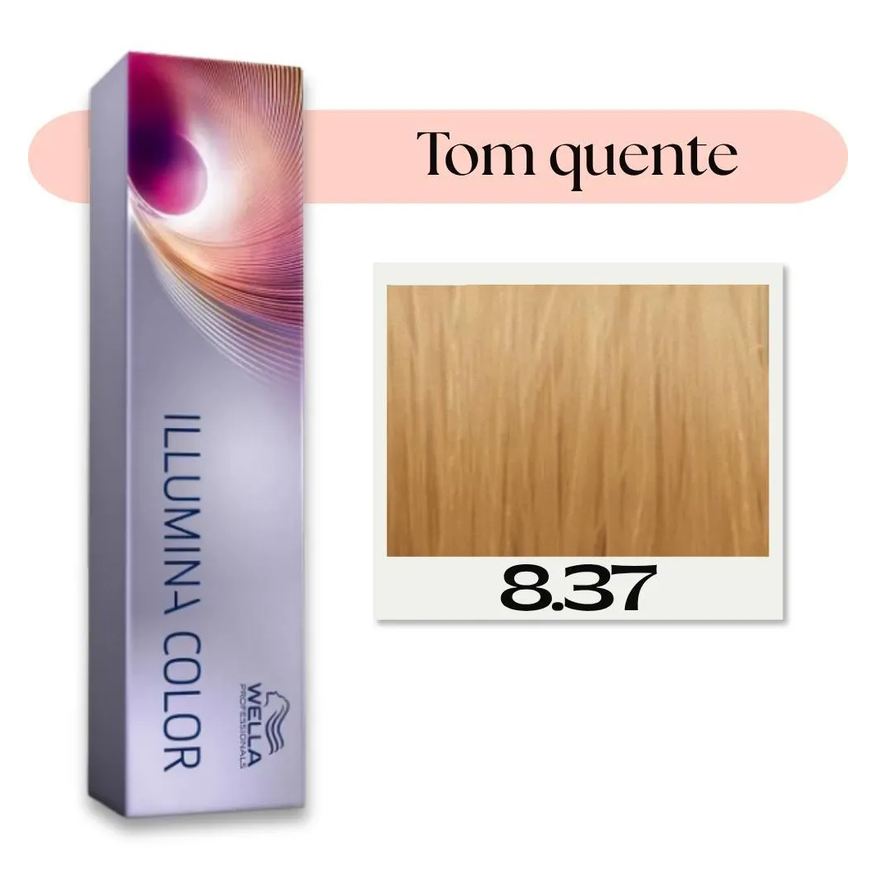 Wella Professionals Illumina Color 8.37 Louro Claro Dourado Marrom - Coloração 60ml