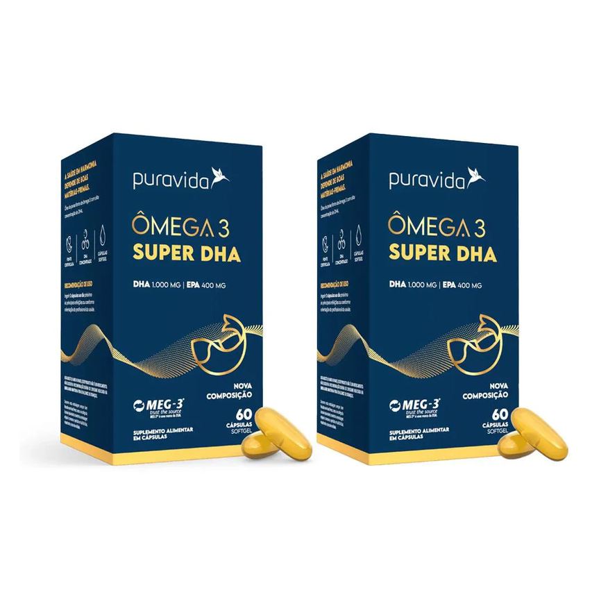 Puravida Omega 3 Super Dha Epa Big Kit 2 - 120 Cápsulas