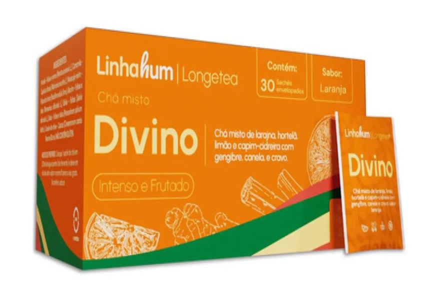 Linhahum Chá Energizante Natural Fruta Erva Especiaria Divino 300g Laranja