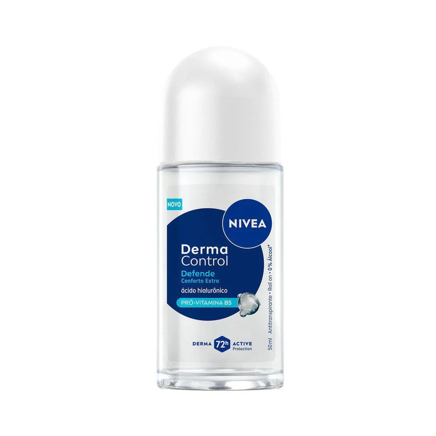 Nivea Desodorante Antitranspirante Roll-On Derma Control Defende Feminino 72h 50ml