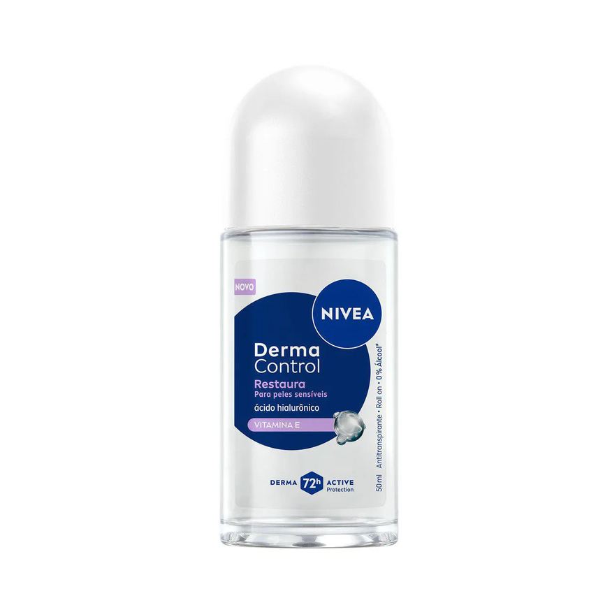 Nivea Desodorante Antitranspirante Roll-On Derma Control Restaura Feminino 72h 50ml