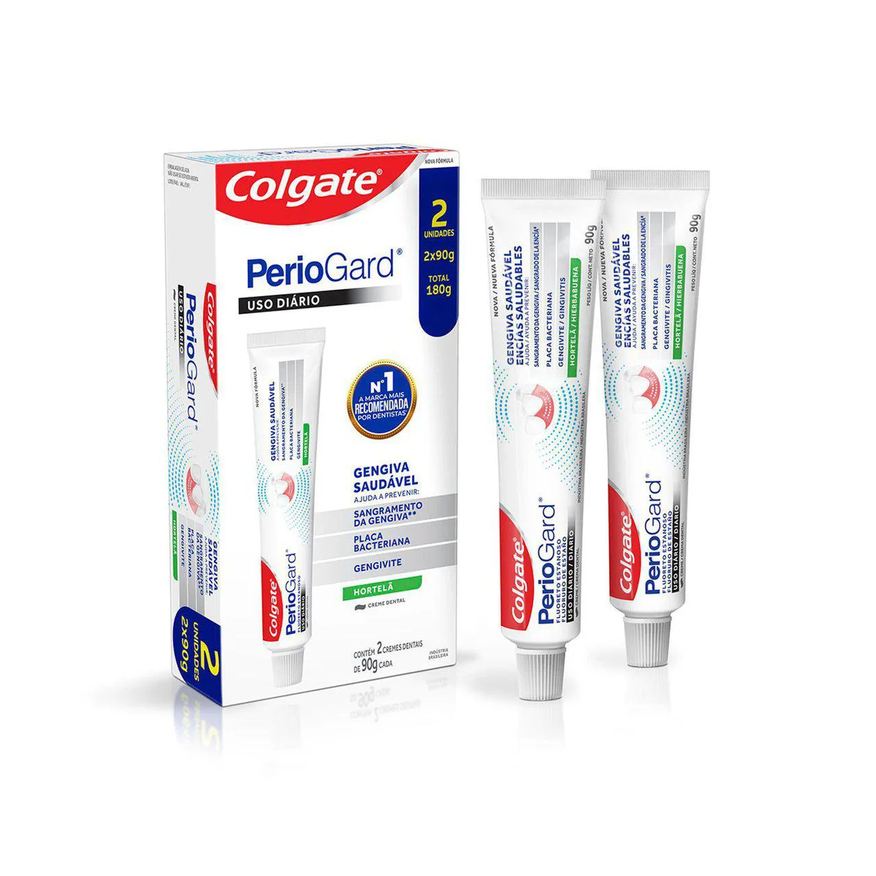 Periogard Kit Creme Dental Colgate Gengiva Saudável Hortelã 2 unidades 90g cada