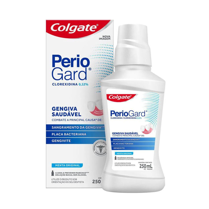 PerioGard Enxaguante Bucal Antisséptico Colgate Menta Sem Álcool 250ml