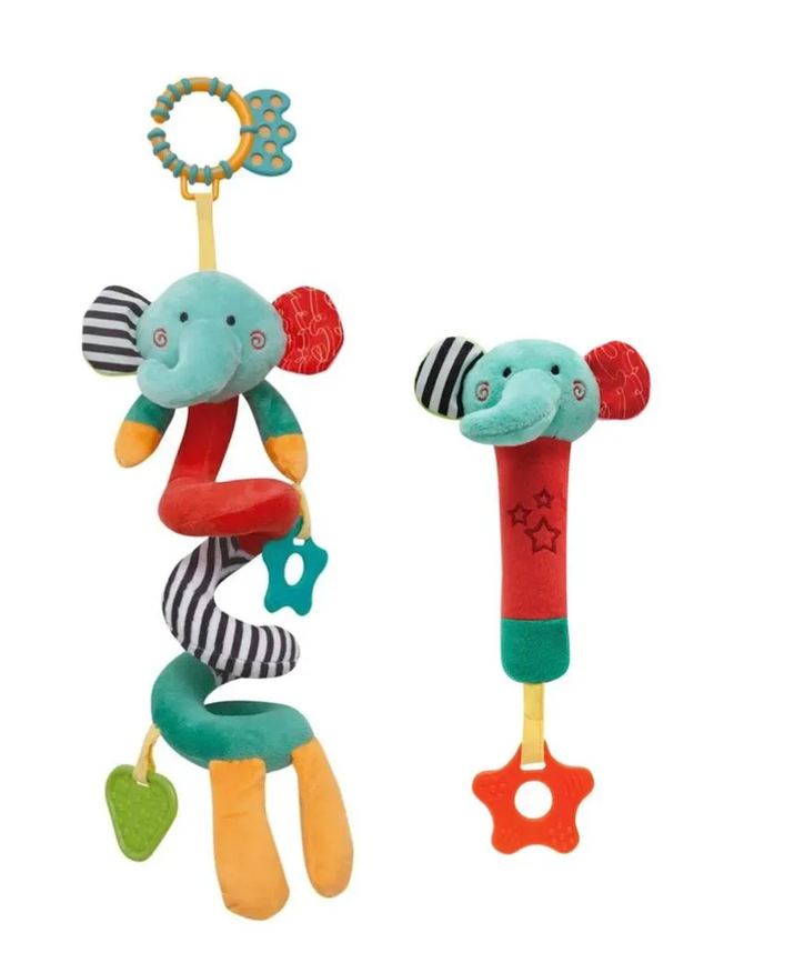 Buba Móbile Espiral + Mordedor Happy Zoo Elefante