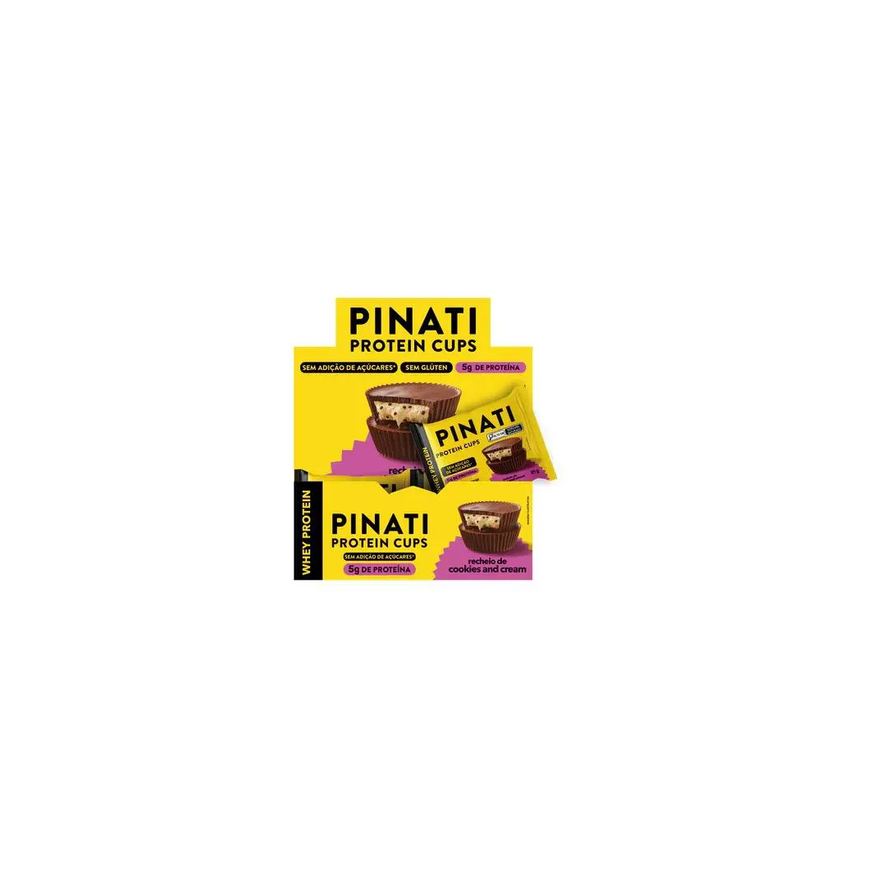 Pinati Protein Cups - Sabor Cookies & Cream 21g - 18 Unidades