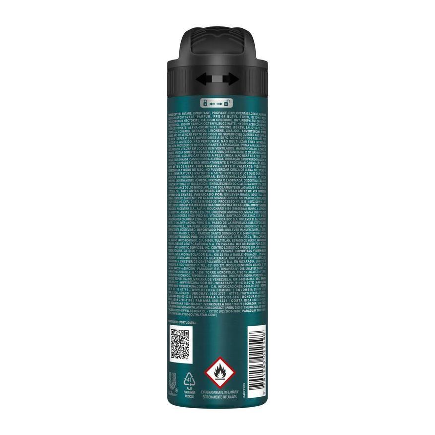 Rexona Desodorante Antitranspirante Aerosol Men Active Dry Masculino 72h 150ml