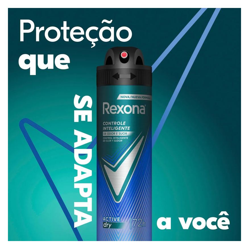 Rexona Desodorante Antitranspirante Aerosol Men Active Dry Masculino 72h 150ml