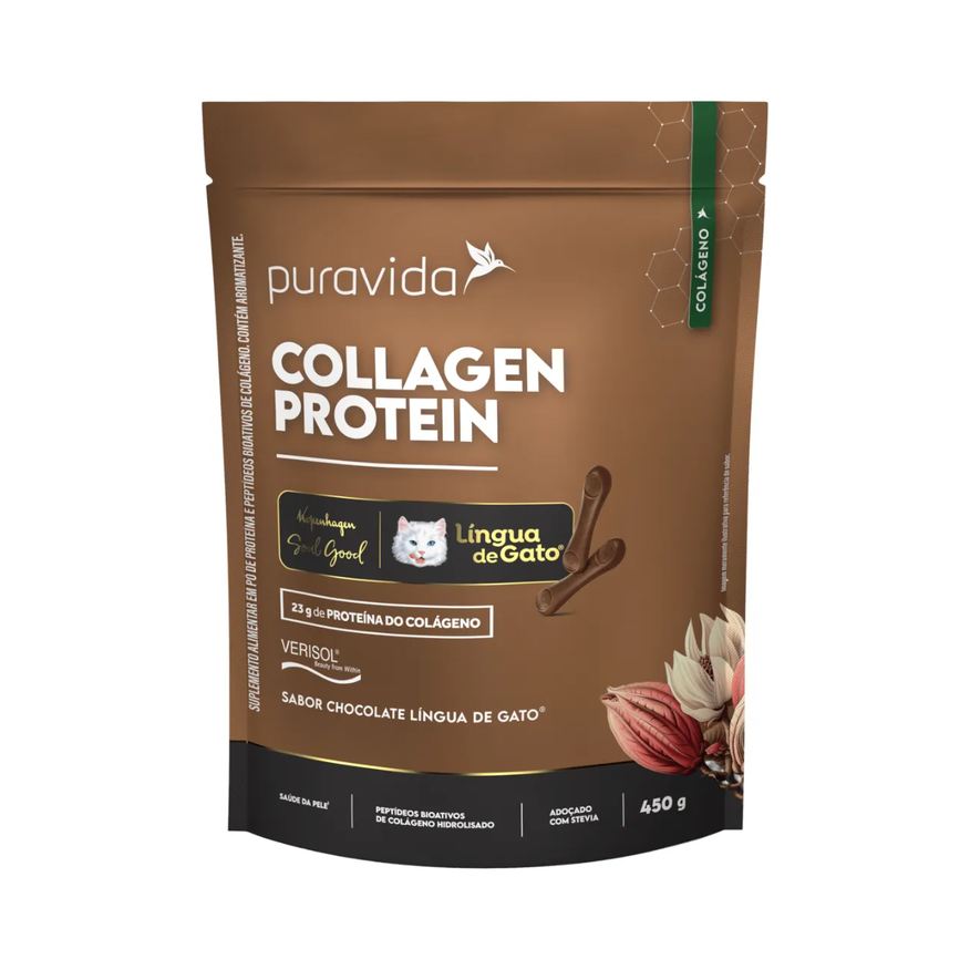 Puravida Proteína do Colágeno Collagen Protein Língua de Gato 450g