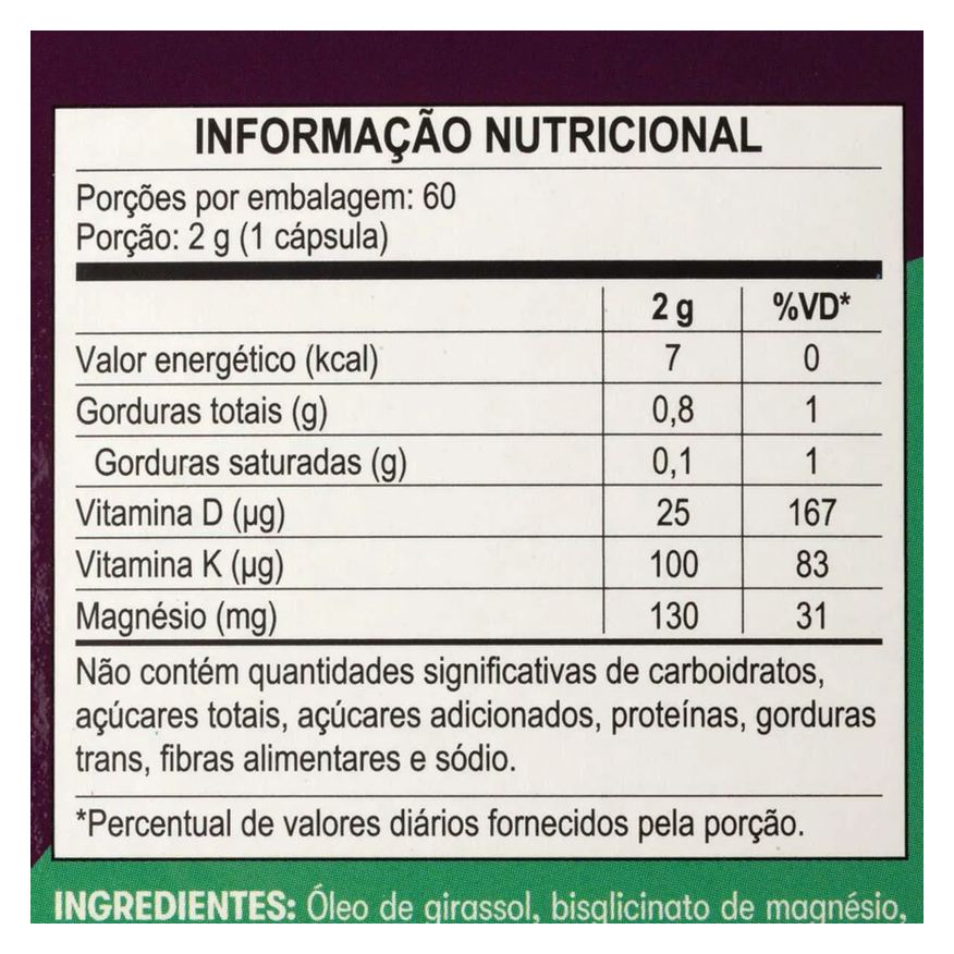 Magnésio Tri Bwell 60 cápsulas