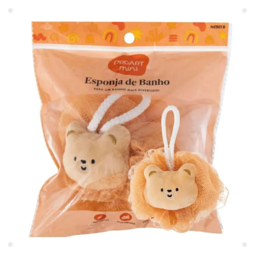 Proart Esponja de Banho Infantil Mini Urso Meb01B