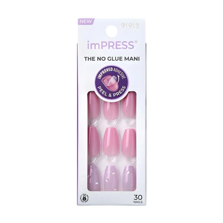 Kiss New York Unhas Postiças Impress Kiss Ny Moonlit Imm48